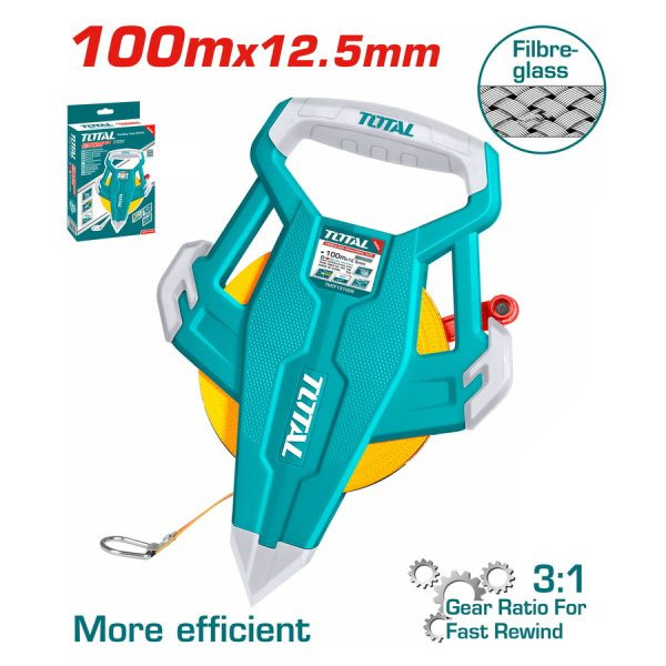 Total Fiberglass Measuring Tape 100M