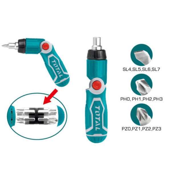 Total 13 in 1 Ratchet Screwdriver Set