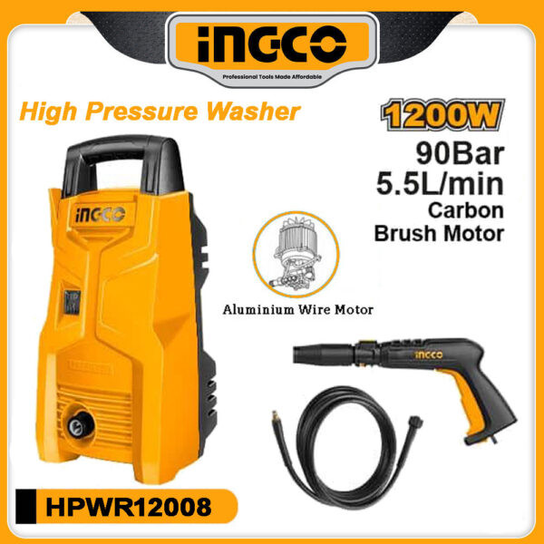 Ingco High Pressure Washer 1200W-HPWR12008
