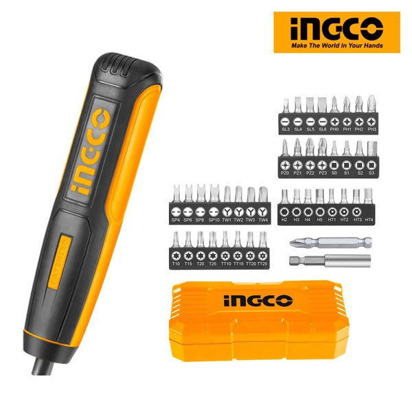 Ingco Cordless Screwdriver Set 4V-CSDLI0403