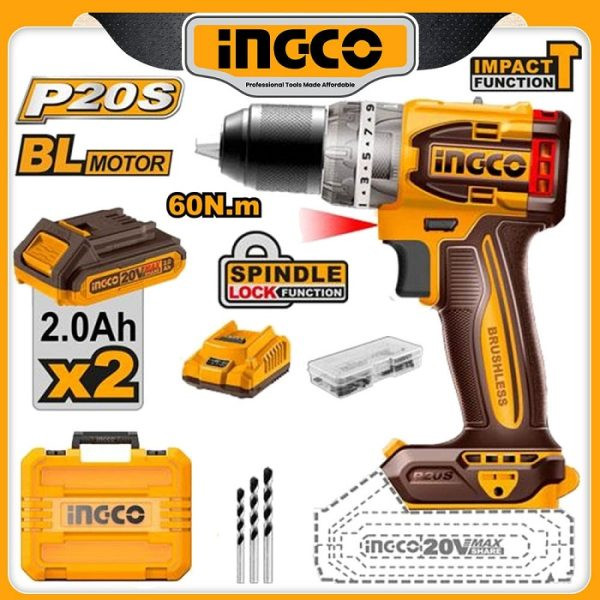 Ingco Brushless Cordless Drill 20V-CIDLI20602