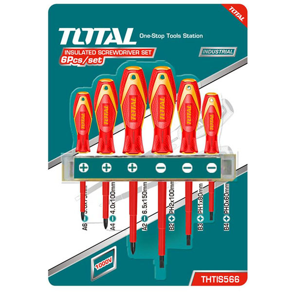 Total Insulated Screwdriver 6 Pcs-THTIS566