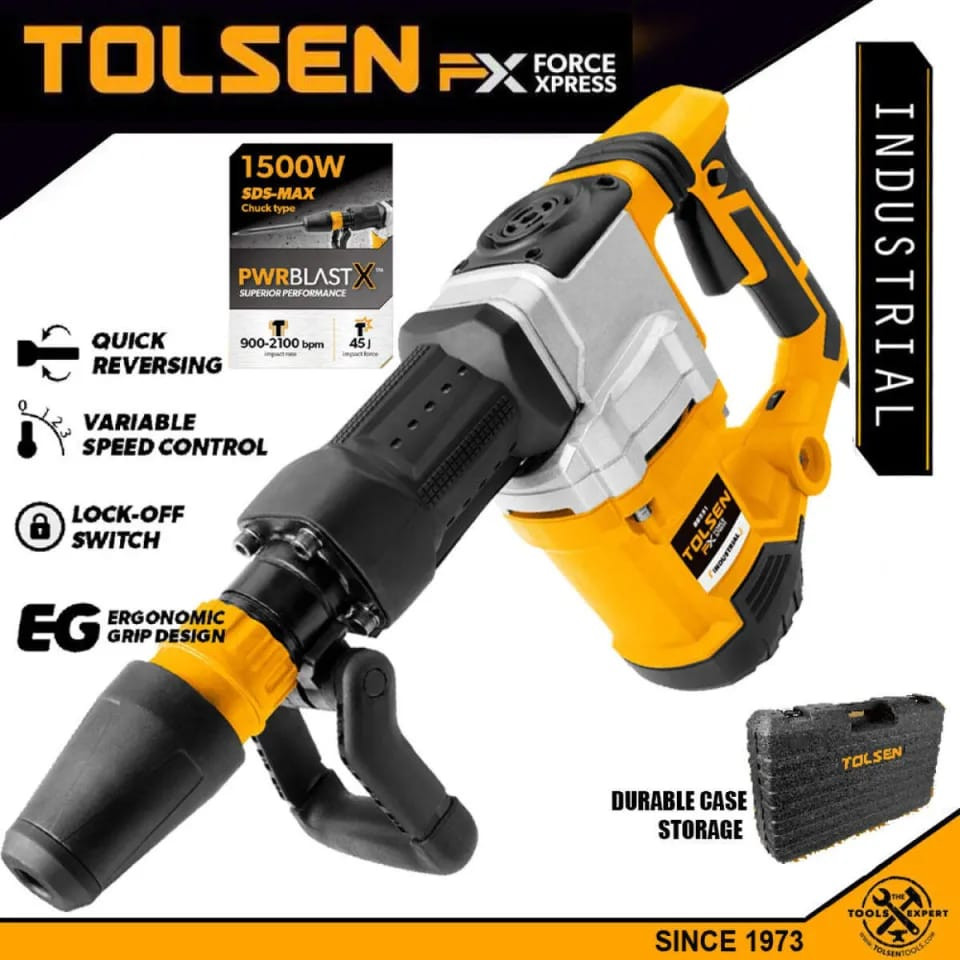 Tolsen Demolition Hammer SDS-MAX Chuck 1500W-88551