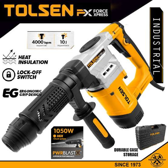 Tolsen Demolition Hammer Hex Chuck 1050W-88550